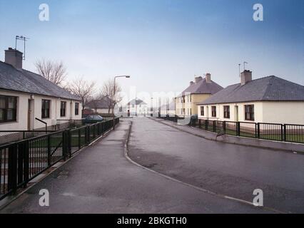 Local Authority Housing Estate, Tranent, Edinburgh, Central Scotland en 1991 Banque D'Images