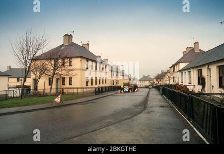 Local Authority Housing Estate, Tranent, Edinburgh, Central Scotland en 1991 Banque D'Images