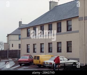 Local Authority Housing Estate, Tranent, Edinburgh, Central Scotland en 1991 Banque D'Images