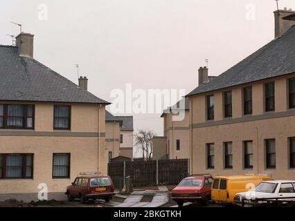 1991, domaine de logement des autorités locales, Tranent, Écosse Banque D'Images