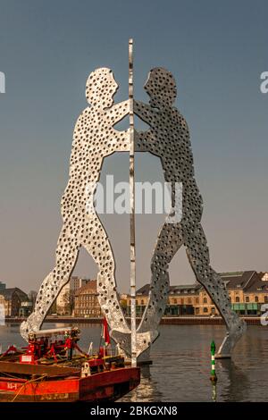 Molecule Man par Jonathan Borofsky à Berlin, Allemagne Banque D'Images