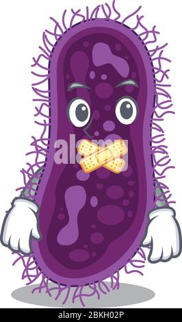 Lactobacillus rhamnosus bactéries caricature style de personnage avec un mystérieux geste silencieux Illustration de Vecteur