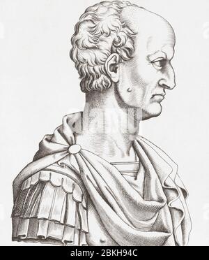 Marcus Tullius Cicero, 106 av. J.-C. - 43 av. J.-C. Philosophe romain, homme d'État, avocat, théoricien politique et constitutionnaliste. Banque D'Images