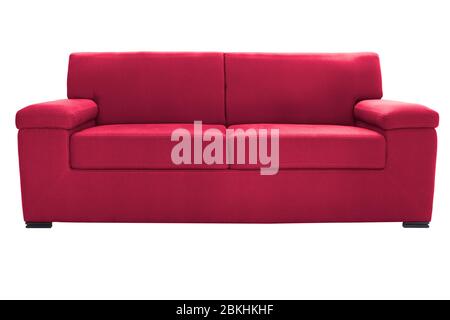 Deux sièges bleu confortable canapé isolated on white Banque D'Images