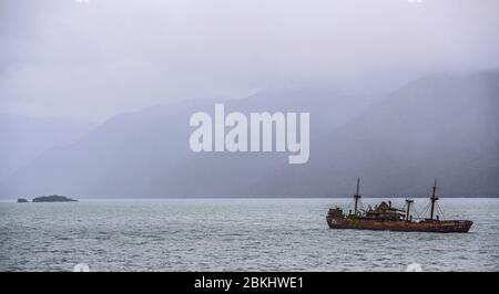 Le naufrage du capitaine Leonidas à Messier Channel, au Chili Banque D'Images