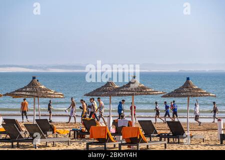 Maroc, Souss-Massa, Agadir, la plage Banque D'Images