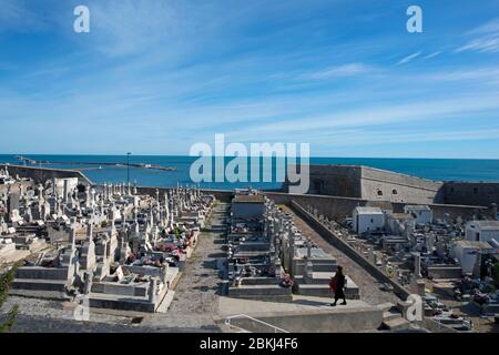 France, Herault, Sete, cimetière marin Banque D'Images