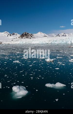 Glacier de Lilliehook, Spitsbergen, îles Svalbard, Norvège Banque D'Images