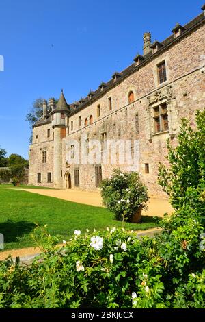 France, Côtes d'Armor, Ploezal, château de la Roche Jagu datant du XVe siècle Banque D'Images