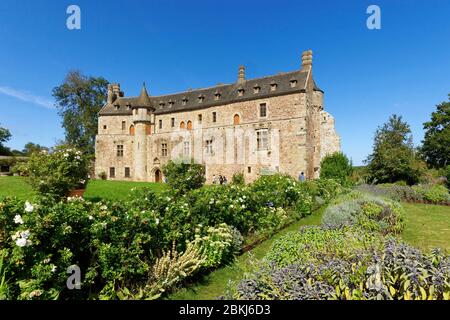 France, Côtes d'Armor, Ploezal, château de la Roche Jagu datant du XVe siècle Banque D'Images