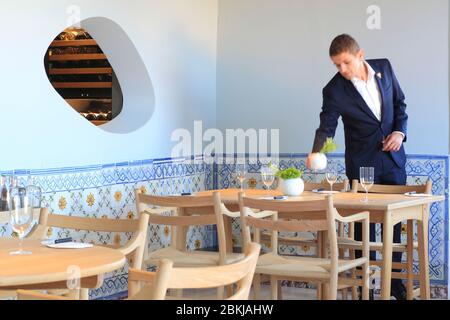 Portugal, Lisbonne, Chiado, restaurant gastronomique Epur par le chef français Vincent Farges Banque D'Images