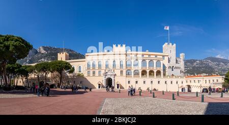 Principauté de Monaco, Monaco, place du Palais, palais princier Banque D'Images