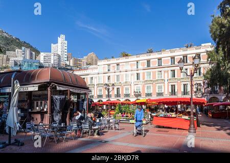 Principauté de Monaco, Monaco, place d'armes, marché de la Condamine Banque D'Images