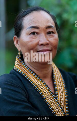 France, Guyane, Javouhey, agriculteurs de Hmong au travail Banque D'Images