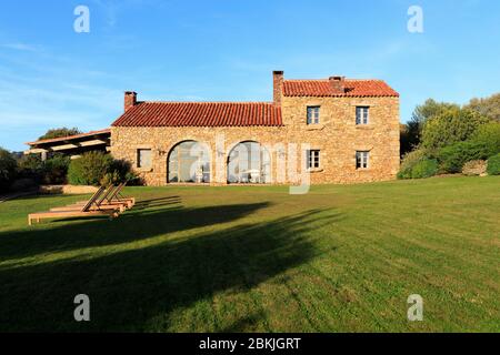 France, Corse du Sud, domaine de Murtoli, maison U Fragnu (mention obligatoire domaine de Murtoli) Banque D'Images