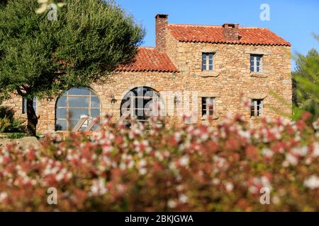 France, Corse du Sud, domaine de Murtoli, maison U Fragnu (mention obligatoire domaine de Murtoli) Banque D'Images