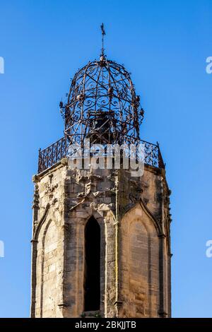 France, Bouches-du-Rhône, Aix-en-Provence, campanile du clocher du couvent des Augustins du XVe siècle Banque D'Images