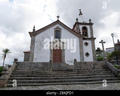 Eglise Igreja de Nossa Senhora da Assunção à Linhares da Beira, Portugal, Europe Banque D'Images