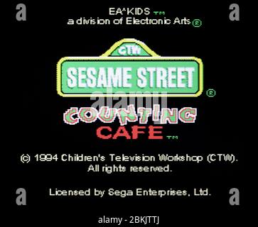 Sesame Street Counting Cafe - Sega Genesis Mega Drive - usage éditorial seulement Banque D'Images