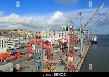 Station d'accueil Santo Amaro, Lisbonne, Portugal, Europe Banque D'Images