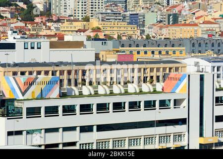 Station d'accueil Santo Amaro, Lisbonne, Portugal, Europe Banque D'Images