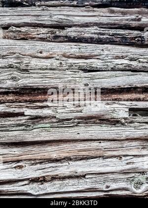 gros plan. un fragment de mur en bois . Banque D'Images