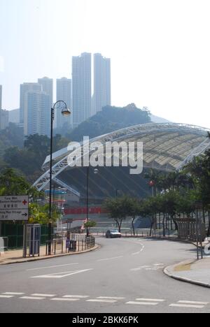 Détail de la structure du toit Stade de Hong Kong à So Kon po, Causeway Bay, Hong Kong par HOK Sport Banque D'Images