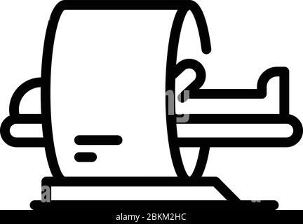Icône de scanner magnétique, style de contour Illustration de Vecteur