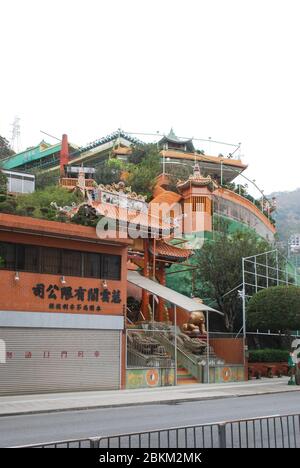 Temple bouddhiste à Sha Tin, OAI Tau Village, Hong Kong Banque D'Images