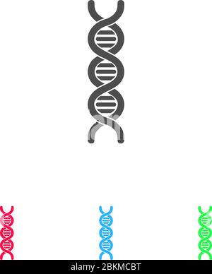 Icône Vector DNA plate. Pictogramme de couleur sur fond blanc. Symbole d'illustration vectorielle et icônes bonus Illustration de Vecteur