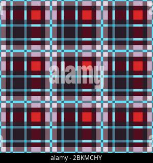 Tartan écossais doux sans coutures dans des tons marron, bleu, rouge et beige, texture pour chemise en flanelle, plat, nappes, vêtements, couvertures et autres Illustration de Vecteur