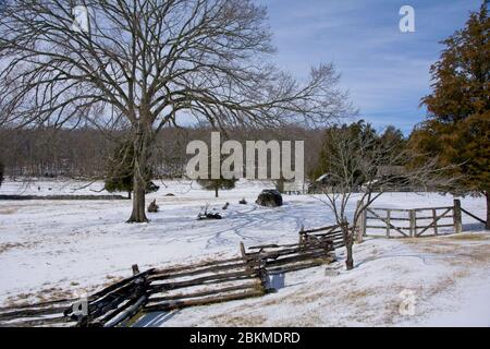 Clinton USA - 17 février 2015 - Tennessee ferme en hiver au Musée Appalachia Banque D'Images