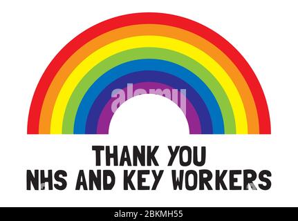 Merci NHS Rainbow Vector Illustration de Vecteur