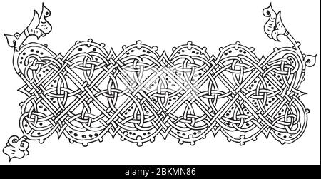 Combinaison de formes géobétriques avec des éléments décoratifs. Contour sur fond blanc Illustration de Vecteur
