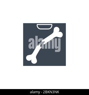 Icône de glyphe vectoriel lié aux rayons X. Illustration de Vecteur