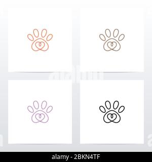 Design avec logo en forme de coeur Illustration de Vecteur