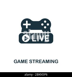 Icône de diffusion de jeux vidéo de la collection de jeux vidéo. Simple Line Game Streaming icône pour modèles, conception web et infographies Illustration de Vecteur