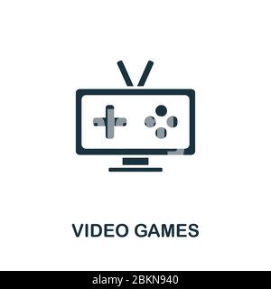Icône Jeux vidéo. Symbole simple ligne élément Jeux vidéo pour modèles, web design et infographies Illustration de Vecteur