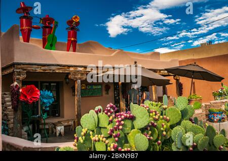 L'église St Cafe à la Casa de Ruiz, l'un des plus anciens édifices de Albuquerque datant de sa fondation en 1706. Banque D'Images