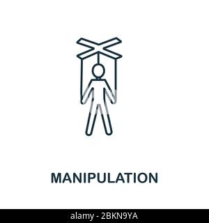 Icône manipulation de la collection de personnalité. Icône de manipulation de ligne simple pour les modèles, la conception Web et les infographies Illustration de Vecteur