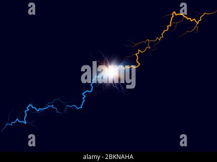 Par rapport à l'arrière-plan Le bleu et l'orange forforce les lumières. Vecteur Illustration de Vecteur