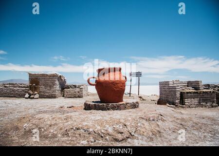 Salinas grandes, Jujuy, Nord-Ouest de l'Argentine, Amérique du Sud Banque D'Images