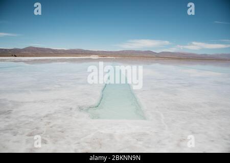 Salinas grandes, Jujuy, Nord-Ouest de l'Argentine, Amérique du Sud Banque D'Images