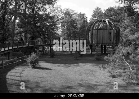 Quiet Mark Treehouse Woodland House Natural Area Royal Botanic Gardens Kew Gardens, Richmond, Londres par Blue Forest Designer paisible Tree Forest Banque D'Images