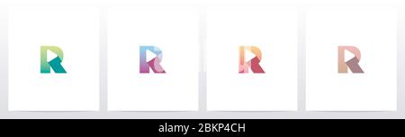 Bouton de lecture sur Letter logo Design R. Illustration de Vecteur