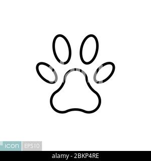 Icône de vecteur Paw. Panneau animal Illustration de Vecteur