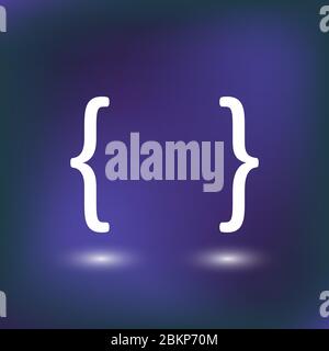 Icône de support de courbure blanc isolée sur fond bleu. Motif flou décoratif Illustration de Vecteur