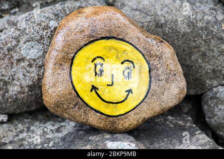 Pierres peintes long Preston Banque D'Images