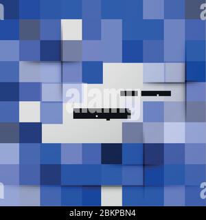carrés bleus vectoriels. belle abstraction Illustration de Vecteur