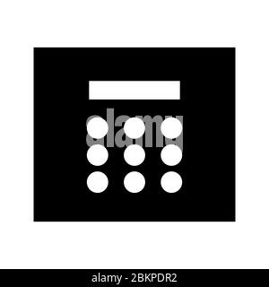 Icône du panneau de commande de l'alarme maison, symbole d'illustration vectorielle minimaliste Illustration de Vecteur